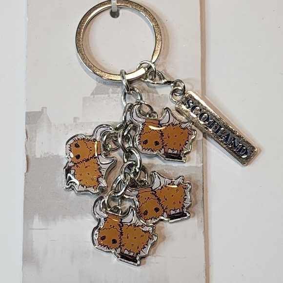New Scotland Highland cow dangle keychain - Picture 2 of 6